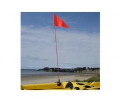 KIT Fanion visibilité orange 30x15cm et porte-fanion 120cm pour StarPort 2