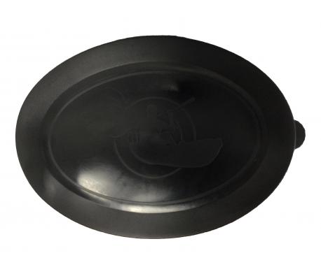 Oval front hatch cover black