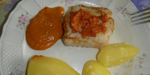 filets de lieu de Bretagne, sauce crémeuse chorizo doux 